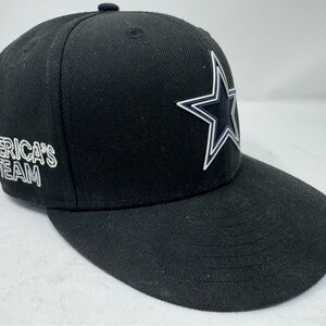 DALLAS COWBOYS New Era HAT 59FIFTY Fitted Cap size 7 1/2 Black “AMERICAS TEAM”